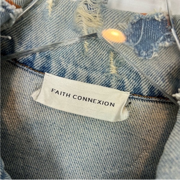 Faith connection stars denim jacket L - Picture 9 of 13